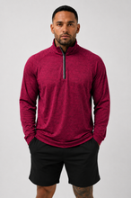 Load image into Gallery viewer, Mens Long Sleeve Activewear 3/4 Zip Top